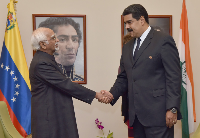 vicepresidenthamidansariheldbilateralmeetingwithvenezuelanpresidentnicolasmadurotoday